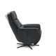 Nicolai hvilestol, 3 motorer, armlener, vippefunksjon, fotskammel - svart semianilinskinn, metall