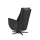Nicolai hvilestol, 3 motorer, armlener, vippefunksjon, fotskammel - svart semianilinskinn, metall