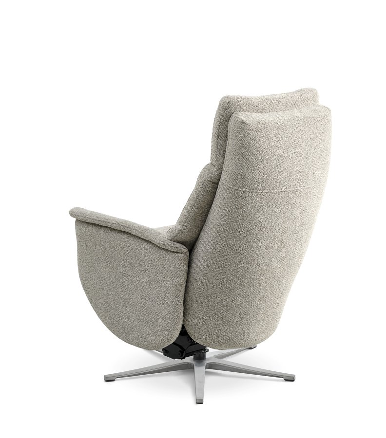 Nicolai hvilestol, m. 3 motorer, armlener, vippefunksjon, fotskammel - soppstoff og slvmetall