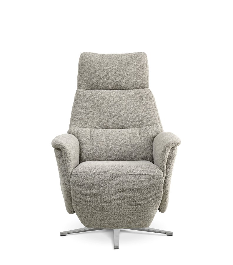 Nicolai hvilestol, m. 3 motorer, armlener, vippefunksjon, fotskammel - soppstoff og slvmetall