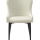 Ontario spisestuestol - off-white bouclé og svart metall