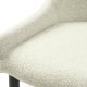 Ontario spisestuestol - off-white bouclé og svart metall