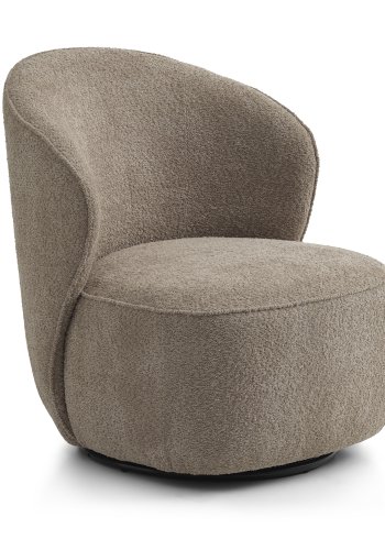 Theo loungestol, m. drejefod - antelope polyester stof og metal