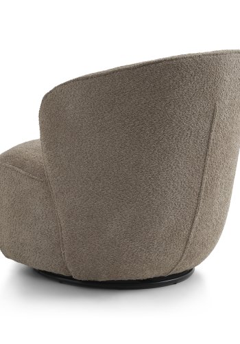 Theo loungestol, m. drejefod - antelope polyester stof og metal