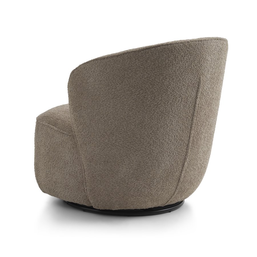 Theo loungestol, m. drejefod - antelope polyester stof og metal