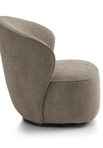 Theo loungestol, m. drejefod - antelope polyester stof og metal
