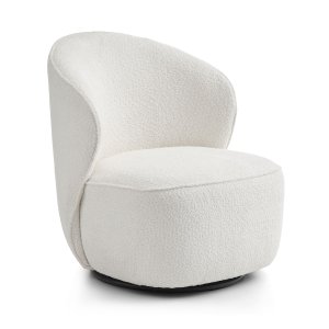 Theo ftlj, med vridbar bas - elfenben polyestertyg och metall