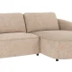 ROWICO Norris soffa 3-sits sch�slong R ljusbeige tyg Anna #2 (c3)