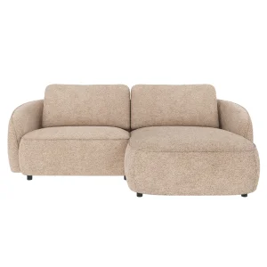 ROWICO Norris soffa 3-sits sch�slong R ljusbeige tyg Anna #2 (c3)