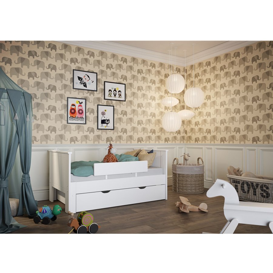 STEENS Alba sengehest til udtrksseng - hvid MDF (B:80cm)