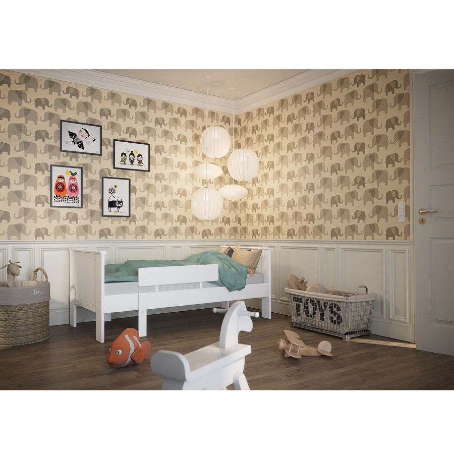 STEENS Alba sengehest til udtrksseng - hvid MDF (B:80cm)