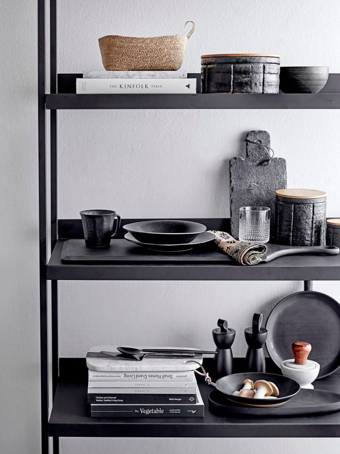 BLOOMINGVILLE Yoko Tasse, Schwarz, Porzellan, 4er-Set