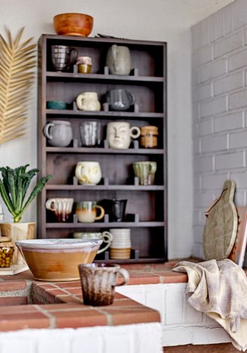 BLOOMINGVILLE Yoko Tasse, Schwarz, Porzellan, 4er-Set