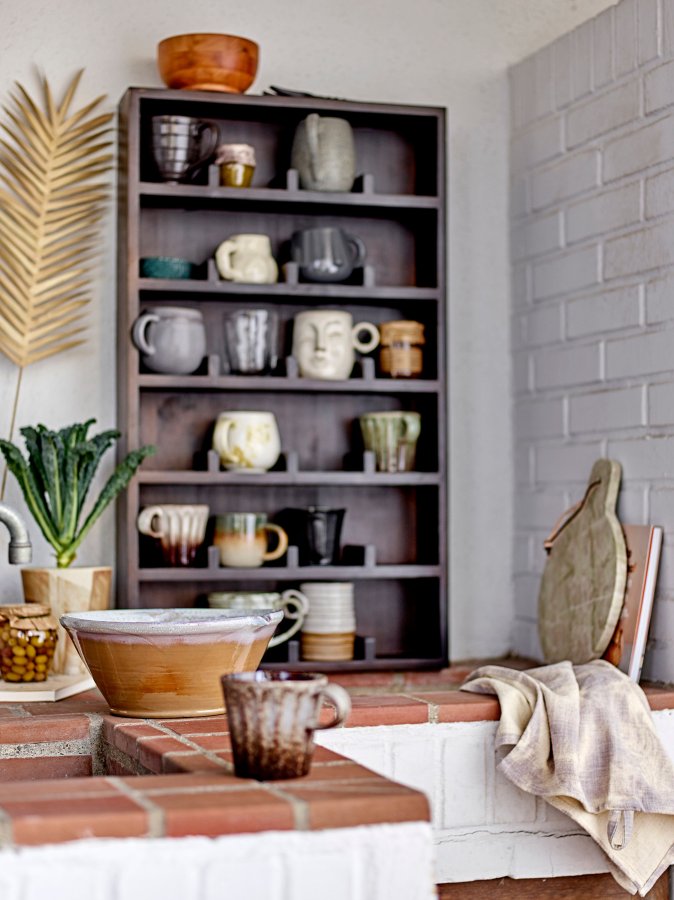 BLOOMINGVILLE Yoko Tasse, Schwarz, Porzellan, 4er-Set