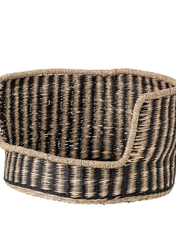 BLOOMINGVILLE Lenina Hundekorb, Schwarz, Seegras