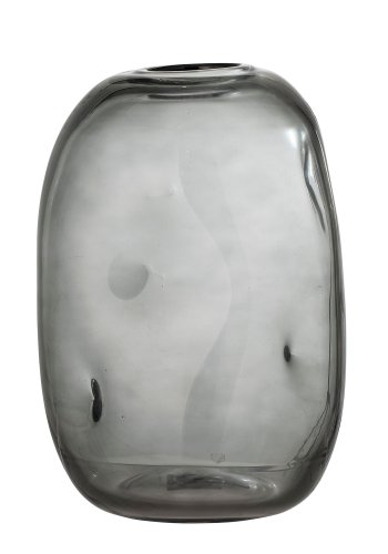 BLOOMINGVILLE Vinda Vase, Grau, Glas
