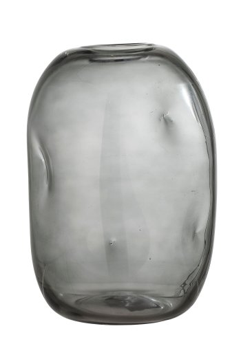 BLOOMINGVILLE Vinda Vase, Grau, Glas