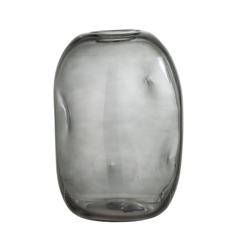 BLOOMINGVILLE Vinda Vase, Grau, Glas