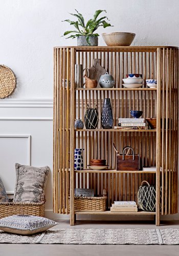 CREATIVE COLLECTION Blütenglas mit Deckel, Blau, Steingut