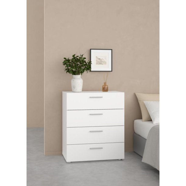 Pepe kommode - hvidt tr, m. 4 skuffer