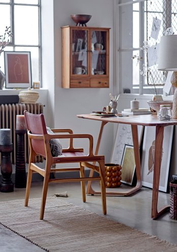 BLOOMINGVILLE Theron Kerzenständer, Braun, Mango