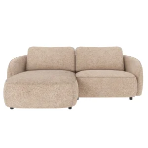 ROWICO Norris soffa 3-sits sch�slong L ljusbeige tyg Anna #2 (c3)