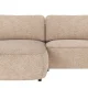 ROWICO Norris soffa 3-sits sch�slong L ljusbeige tyg Anna #2 (c3)