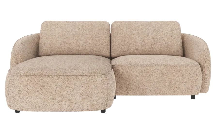 ROWICO Norris soffa 3-sits sch�slong L ljusbeige tyg Anna #2 (c3)