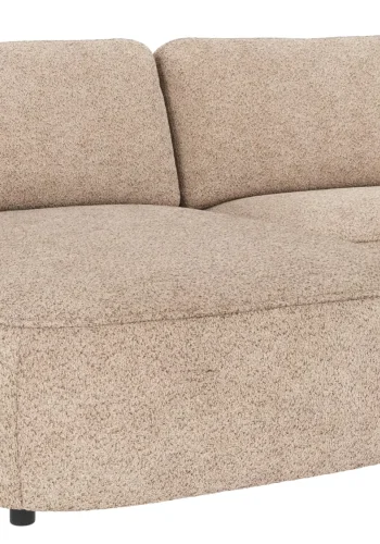 ROWICO Norris soffa 3-sits sch�slong L ljusbeige tyg Anna #2 (c3)