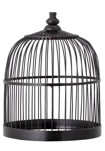 CREATIVE COLLECTION Mi Dekorativer Vogelkäfig, Schwarz, Bambus
