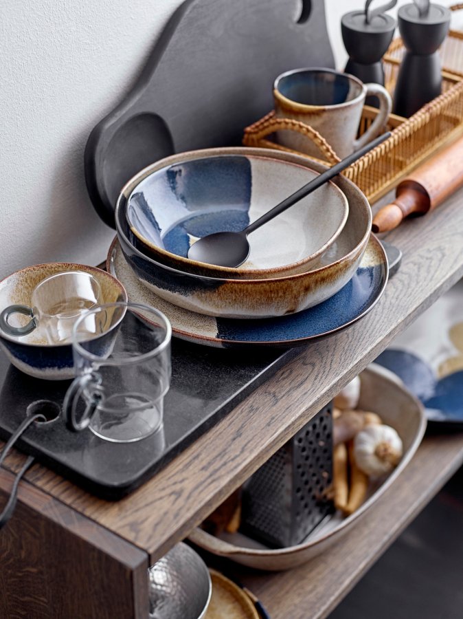 BLOOMINGVILLE Hanif Salt & Peberkvrn, Sort, Gummitr