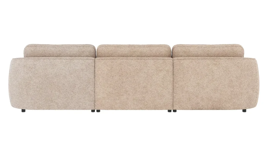 ROWICO Norris soffa 4-sits sch�slong L ljusbeige tyg Anna #2 (c3)