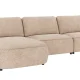 ROWICO Norris soffa 4-sits sch�slong L ljusbeige tyg Anna #2 (c3)