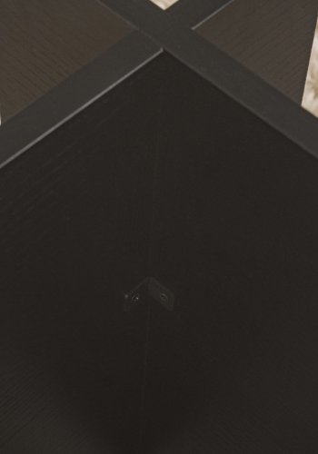 NORDVRK Vetrino salongbord, rektangulrt - glass og svart tre melamin (105x65)