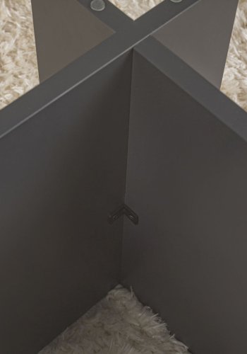 NORDVRK Vetrino salongbord, rektangulrt - glass og antrasittgr melamin (105x65)