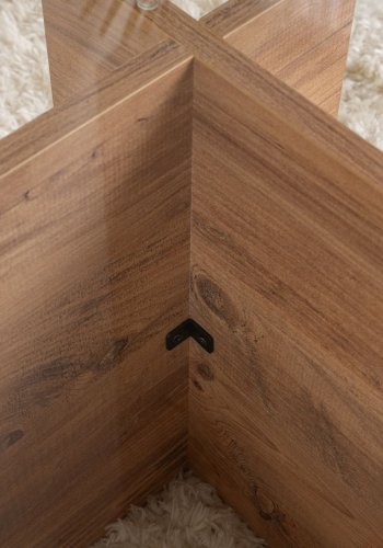 NORDVRK Vetrino salongbord, rektangulrt - glass og melamin i atlantisk furu (105x65)