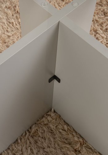 NORDVRK Vetrino salongbord, rektangulrt - glass og gr melamin (105x65)