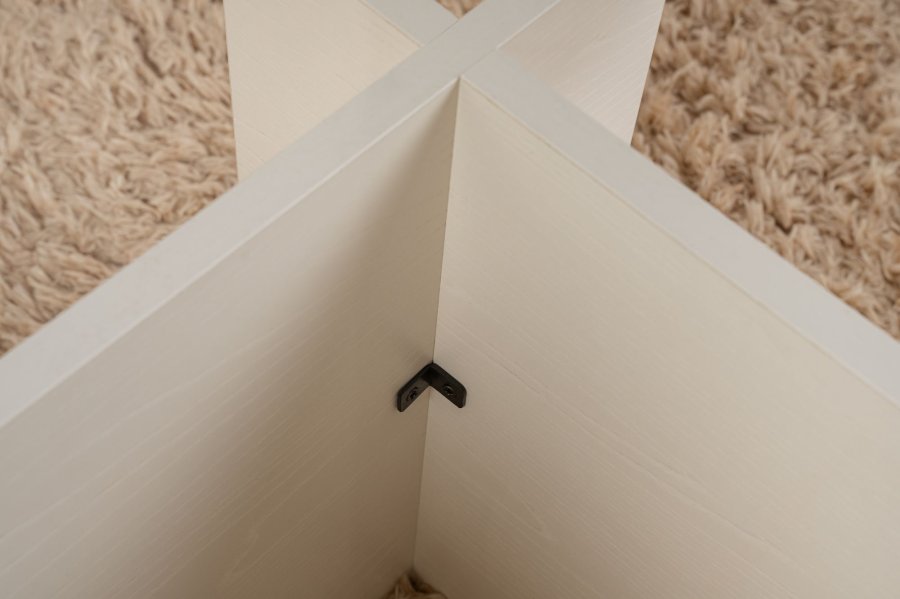 NORDVRK Vetrino salongbord, rektangulrt - glass og hvitt tre melamin (105x65)