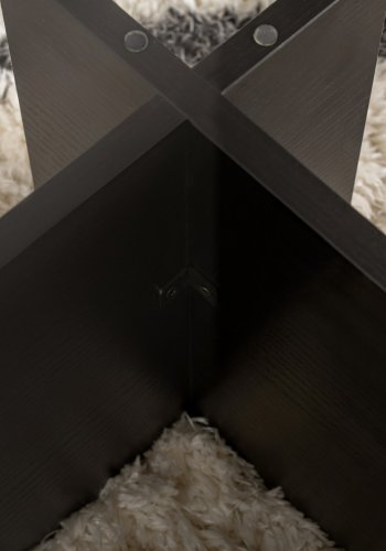 NORDVRK Flavio salongbord, rektangulrt - glass og svart tre melamin (105x65)