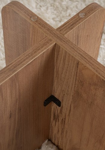 NORDVRK Flavio salongbord, rektangulrt - glass og melamin i atlantisk furu (105x65)