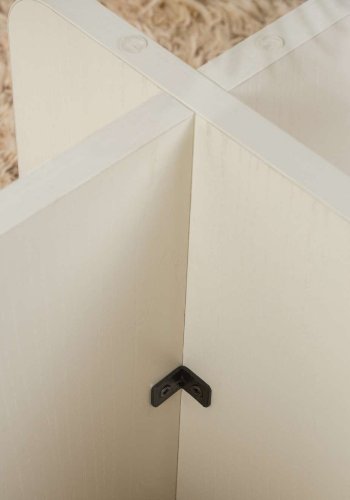 NORDVRK Flavio salongbord, rektangulrt - glass og hvitt tre melamin (105x65)