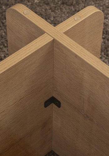 NORDVRK Flavio salongbord, rektangulrt - glass og honning eik melamin (105x65)