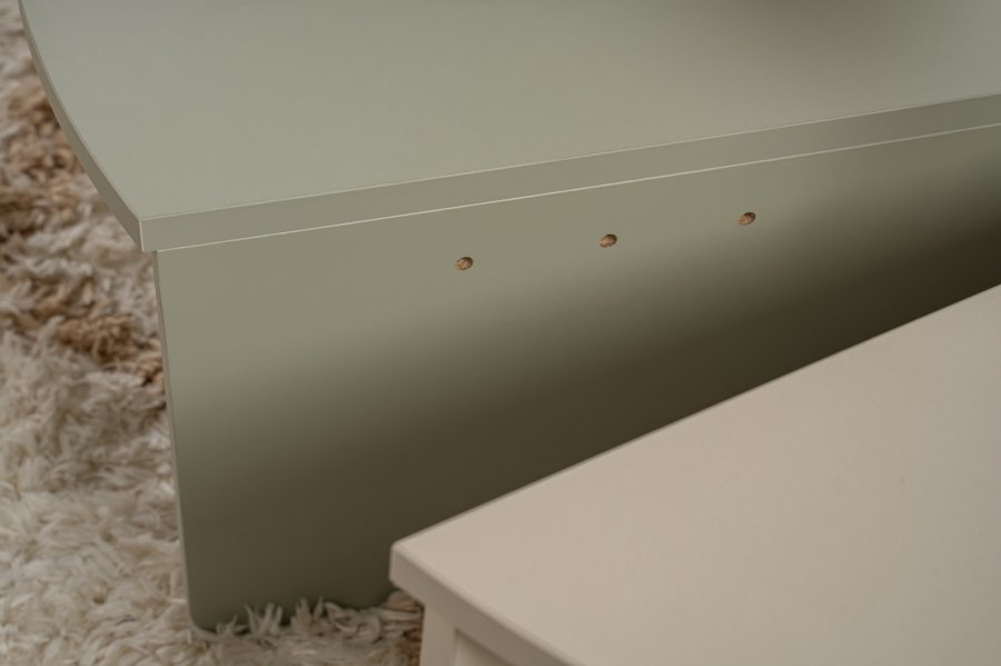 NORDVRK Orion salongbord - askegrnn og sandsteinsmelamin (sett med 2)