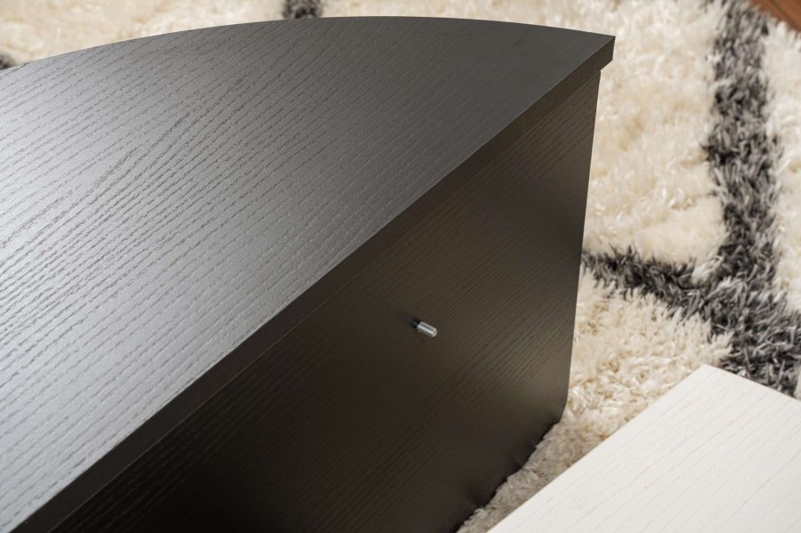 NORDVRK Orion salongbord - hvitt tre og svart tre melamin (sett med 2)