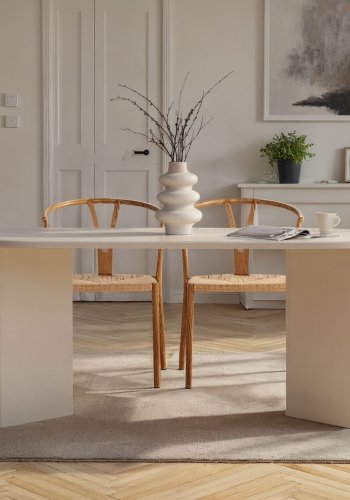 NORDVÄRK Sablin - spisebord i hvid tr