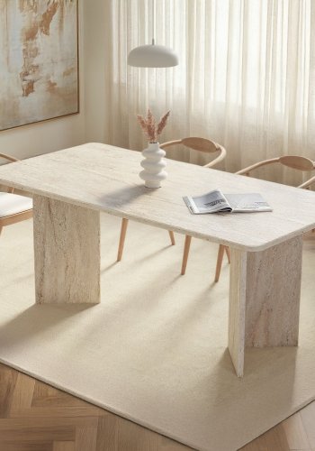 NORDV�RK Linza � Travertin spisebord