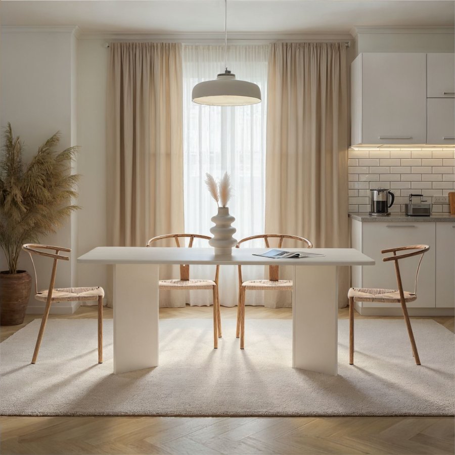 NORDV&Auml;RK Linza - Hvitt spisebord i tre