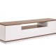 NORDVÄRK Veramont TV-bord, m. 3 lger, 1 hylde - hvid og valnd melamin (180x44,5)