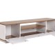 NORDVÄRK Veramont TV-bord, m. 3 lger, 1 hylde - hvid og valnd melamin (180x44,5)