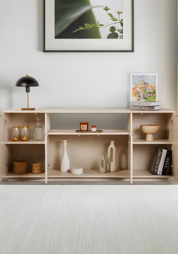 NORDVÄRK Arista - Mink, konsol i travertin